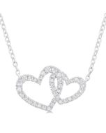 Brisa Wisteria Double Heart Shape Diamond Fashion Pendant