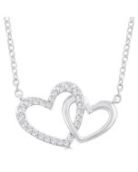 Lyric Quiana Double Heart Shape Diamond Fashion Pendant