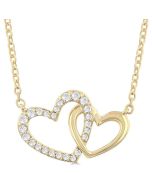 Harrier Lyric Double Heart Shape Diamond Fashion Pendant