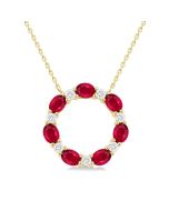 Cascade Circle Gemstone & Diamond Pendant