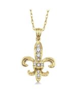 Maia Fleur De Lis Diamond Pendant