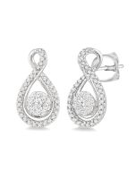 SolCelTh RaLysTh 14K White Gold Diamond Pave Earrings