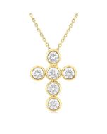 Laurel Nova 6 Stone Bezel Cross Diamond Fashion Pendant