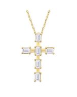 Symphony Jasper Cross Diamond Fashion Pendant