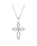 Fen Felina Cross Diamond Fashion Pendant
