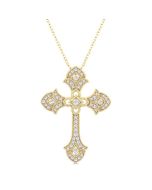  Wisteria Cross Diamond Fashion Pendant