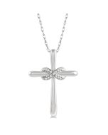 Aquila Yvaine Infinity Cross Petite Diamond Fashion Pendant