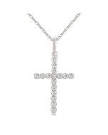 Frost Evadne Cross Diamond Fashion Pendant