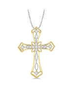 Zaira Frost Cross Diamond Fashion Pendant