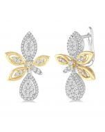 Flower Shape Shine Bright Diamond Earrings