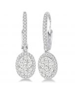 Oval Shape Shine Bright Diamond Earrings