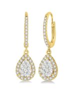 AeVioLo LysLys PhoRaIs 14K White Gold Diamond Halo Earrings