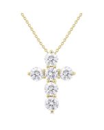 Helios Thorn 6 Stone Cross Diamond Fashion Pendant