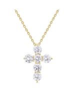 Yarrow Seraph 6 Stone Cross Diamond Fashion Pendant