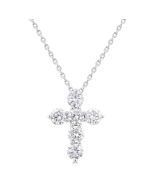 Laurel Nimbus 6 Stone Cross Diamond Fashion Pendant