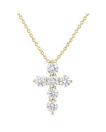 Velour Atlas 6 Stone Cross Diamond Fashion Pendant