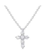 Umber Chantilly 6 Stone Cross Diamond Fashion Pendant