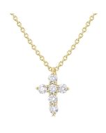 Saffron Seraph 6 Stone Cross Diamond Fashion Pendant