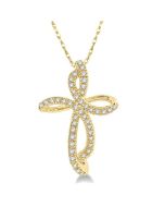 Wisteria Ivy Cross Diamond Fashion Pendant