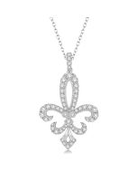 Zofia Marigold Fleur De Lis Diamond Pendant