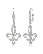 IonLinAe ZenZenCel 14K White Gold Diamond Pave Earrings