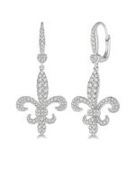 Fleur De Lis Diamond Earrings