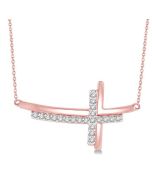 Willow Lysandra Sideway Cross Diamond Fashion Pendant