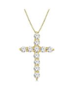 Hera Dahlia Cross Diamond Fashion Pendant