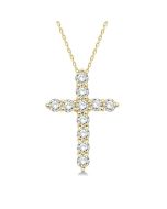 Indigo Minerva Cross Diamond Fashion Pendant