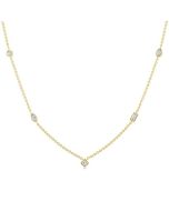 Mixed Shape Bezel Set Diamond Station Necklace