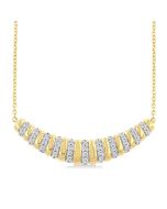 Ribbed Diamond Dome Necklace