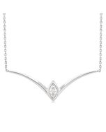 Marquise Shape Chevron Diamond Necklace