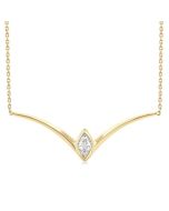 Marquise Shape Chevron Diamond Necklace