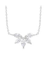 Marquise Shape Chevron Diamond Necklace