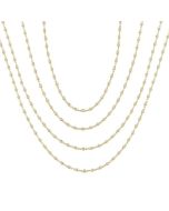  Bezel Set Layered Diamond Necklace