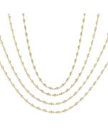Galatea Meadow Bezel Set Layered Diamond Necklace