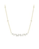 Mixed Shape Diamond Station Necklace