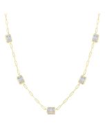Umber Fusion Diamond Station Necklace