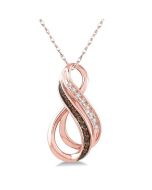 Infinity Champagne Diamond Fashion Pendant