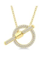 Seraph Peregrine Circle Toggle Diamond Fashion Necklace