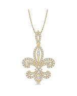 Xanthe Sundew Fleur De Lis Diamond Pendant