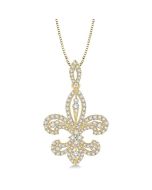Heritage Fleur De Lis Diamond Pendant