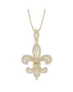 Imperial Fleur De Lis Diamond Pendant