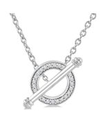 Iolanthe Quill Circle Toggle Diamond Fashion Necklace