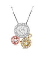 Lark Cypress Round Shape Halo Shine Bright Diamond Fashion Pendant