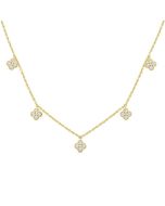 Clover Diamond Station Necklace