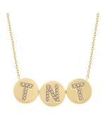 Block 'Tnt' Diamond Disc Necklace