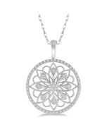 Zenith Beryl Floral Circle Diamond Fashion Pendant