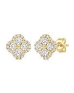 VerZenVal LuxCaCel 14K White Gold Diamond Fashion Earrings