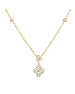 Clover Diamond Station Necklace